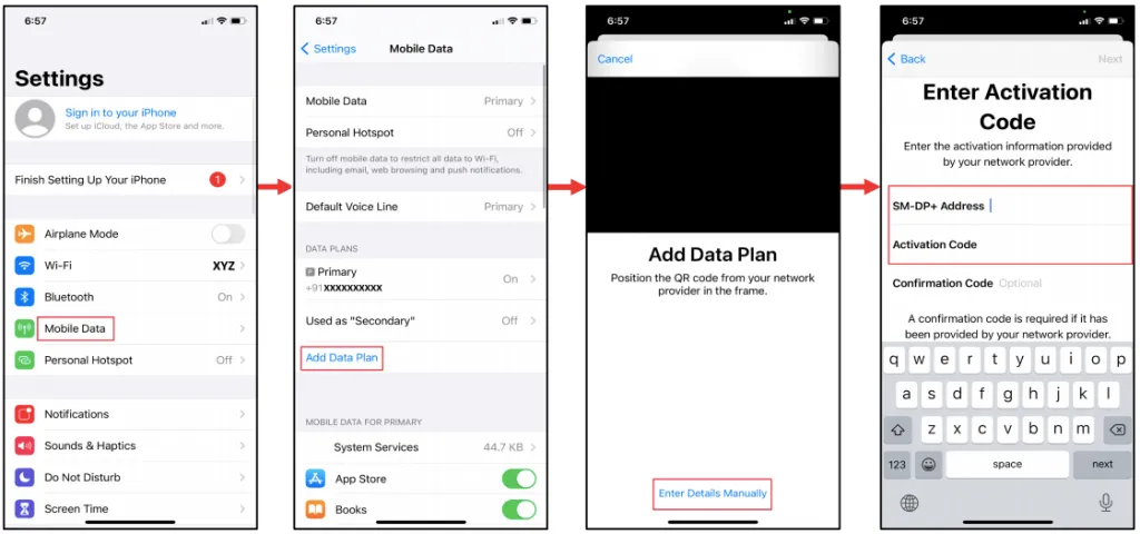 JIO ESIM IPHONE SETTINGS